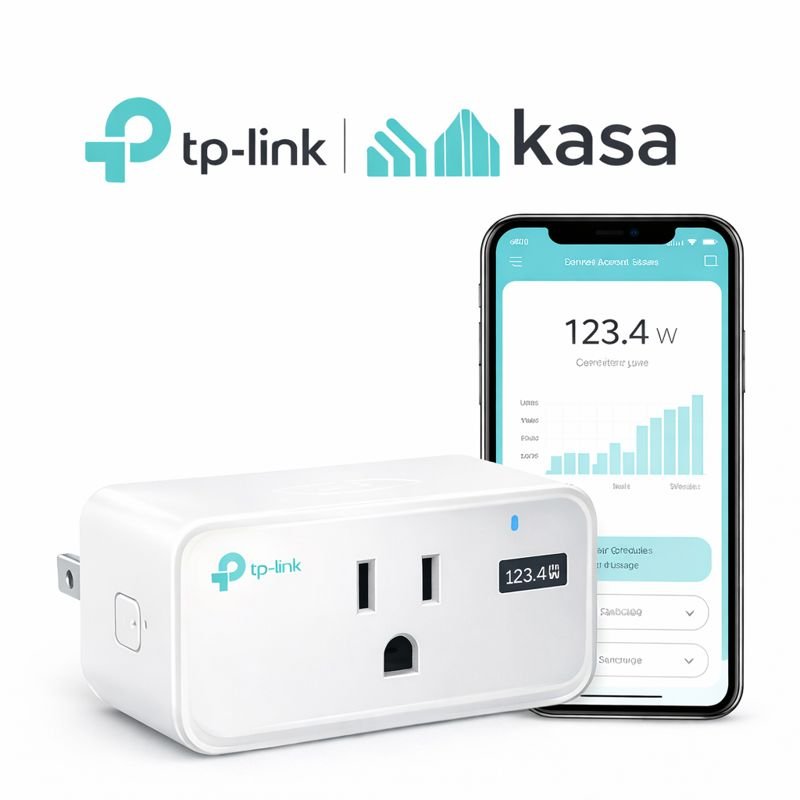 TP-Link Kasa Smart Plug with energy monitoring app